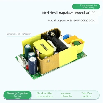 Modul napajanja s prekidačkim načinom, ulaz 100-264VAC/DC, izlaz 3.3-36V, struja 0-1.6A, nazivna snaga 33-54W, učinkovitost 79-89%