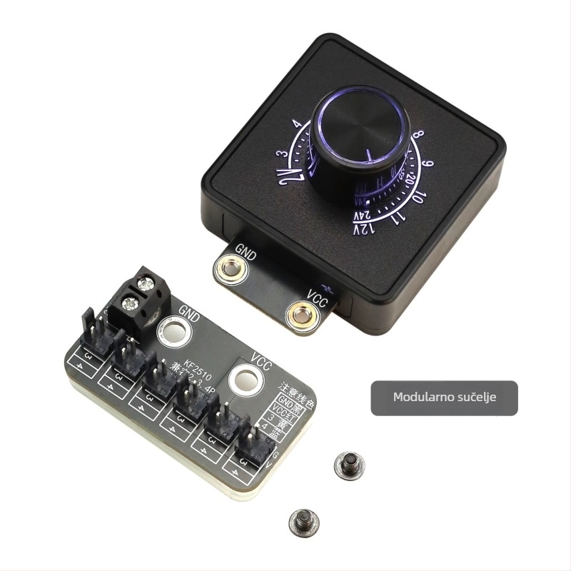 DC regulator brzine ventilatora za 2-3-4 žični ventilator, 12V–24V, splitter modul za DIY PC vodeno hlađenje