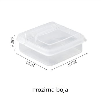 Plastična kutija za svježinu s zatvorenim flip-top poklopcem, kvadratnog oblika, sigurna za mikrovalnu, kapacitet do 300 ml