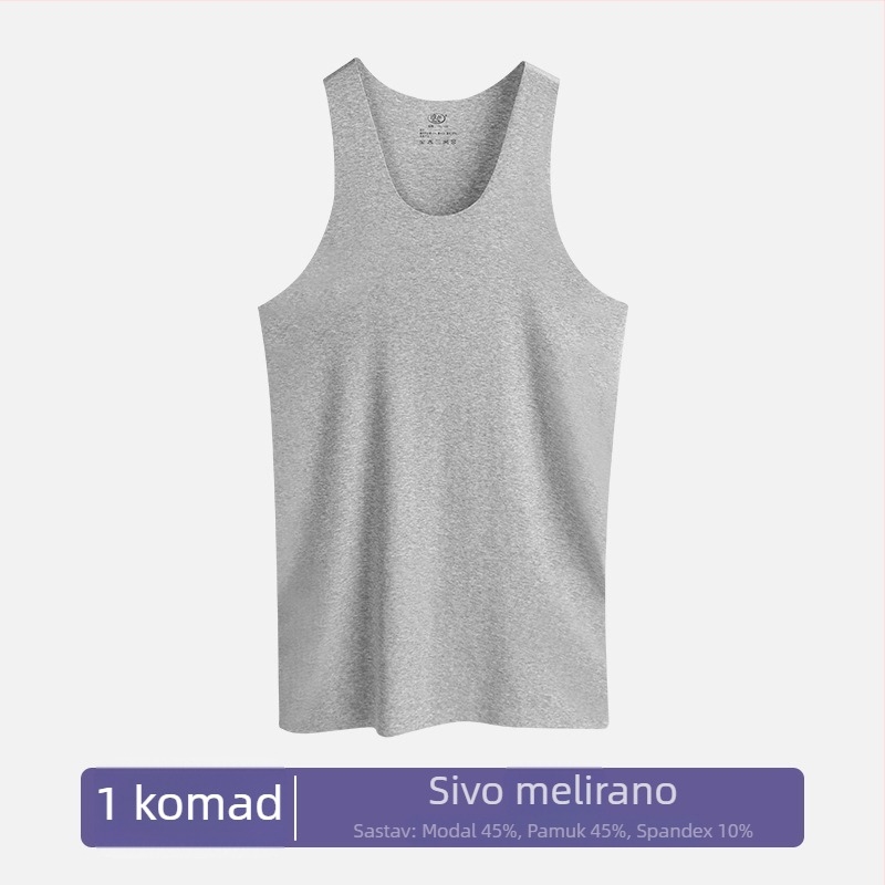 Langsha muški potkoš od modalne pamuka – ljetna pidžama, ledena svila, bezšivne, udoban kroj, osnovni sloj za trening