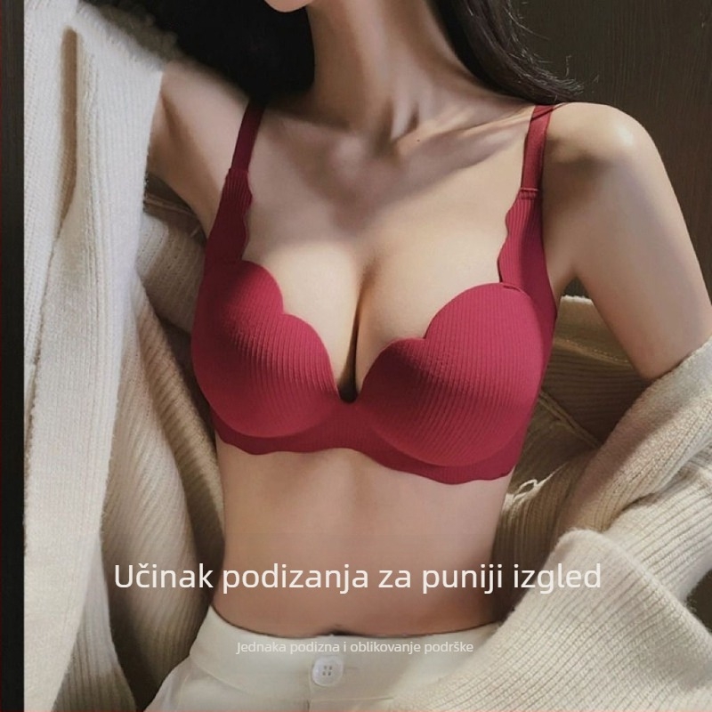 Najlonski grudnjak s košaricama 3/4, oblikovani košarice s tankim gornjim dijelom i debelim donjim dijelom, fiksne dvostruke naramenice, stražnje kopčanje s tri redova kukica