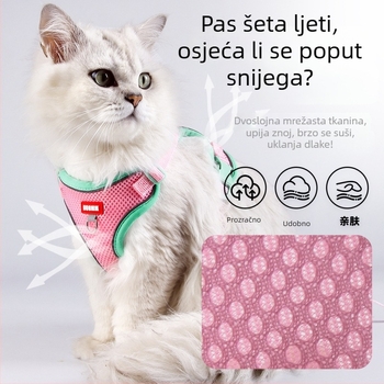 Mačji prsni kaiš s povodcem – vanjska upotreba, protiv bijega, poliester, Duomao, Zhejiang