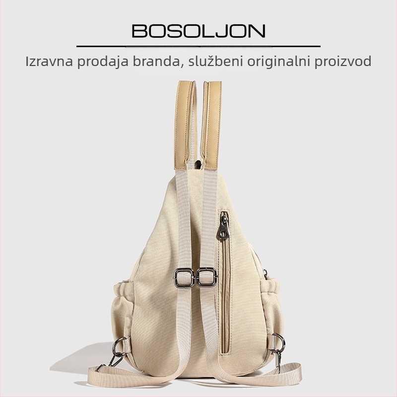 Ženski ruksak s crossbody dizajnom, velika kapaciteta, gradski minimalistički stil (Oxford platno; kapacitet ispod 20 L)
