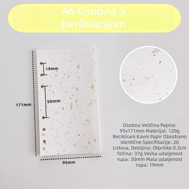 Unutarnja stranica za refill – reciklirani papir za kavu; uvoz: Ne; IP dozvola: Ne