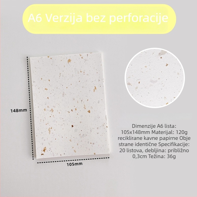 Unutarnja stranica za refill – reciklirani papir za kavu; uvoz: Ne; IP dozvola: Ne