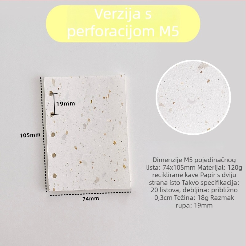 Unutarnja stranica za refill – reciklirani papir za kavu; uvoz: Ne; IP dozvola: Ne