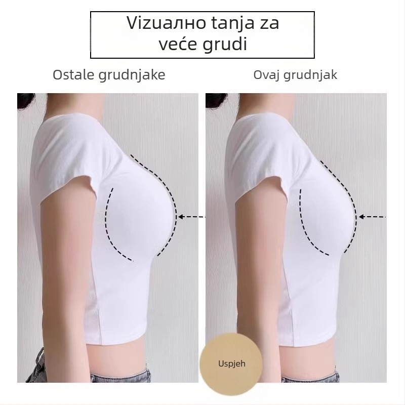 Bežični grudnjak s punim košaricama za velike grudi, protiv opuštanja, bočna podrška, podesivi, tanji oblik košarice, veće veličine