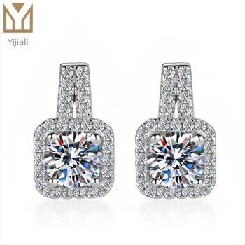 Naušnice – Geometrijski stil, bakar, mikro pavé, Značka Yijiali