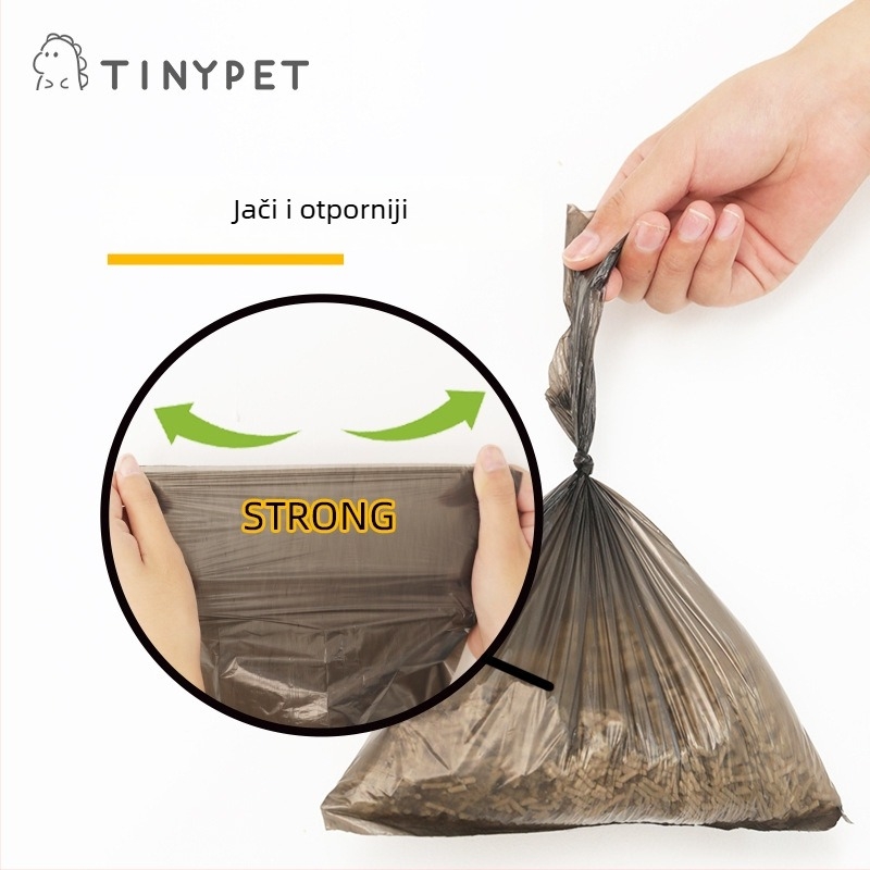 Torbe za otpad kućnih ljubimaca, s ravnim otvorom, biološki razgradive, debeli, 180 kom./kutija