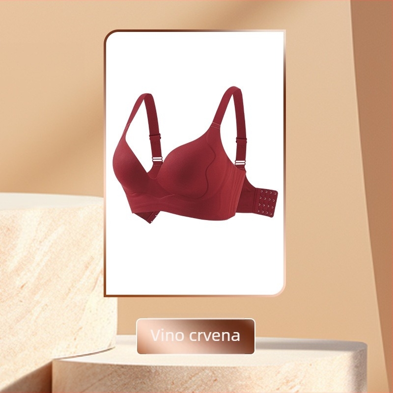 Oblikujući grudnjak s podizanjem dojki, potpuno košarica, tanke oblikovane košarice, stražnji zatvarač s četiri reda kopči, fiksne dvostruke naramenice