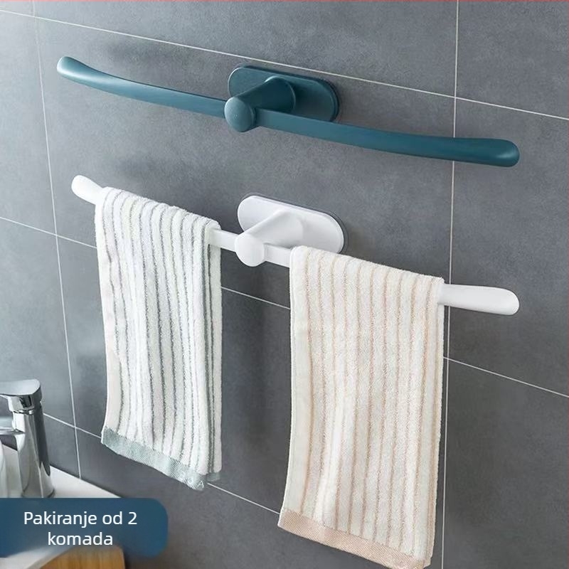 Držač za ručnike bez bušenja s jednom šipkom – minimalistički lagani luksuz, plastični