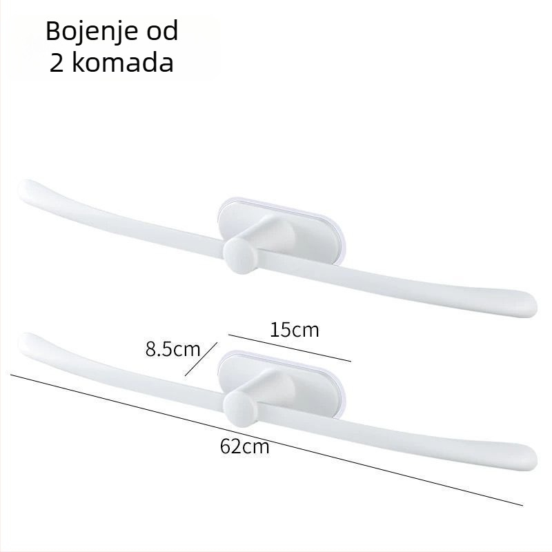 Držač za ručnike bez bušenja s jednom šipkom – minimalistički lagani luksuz, plastični