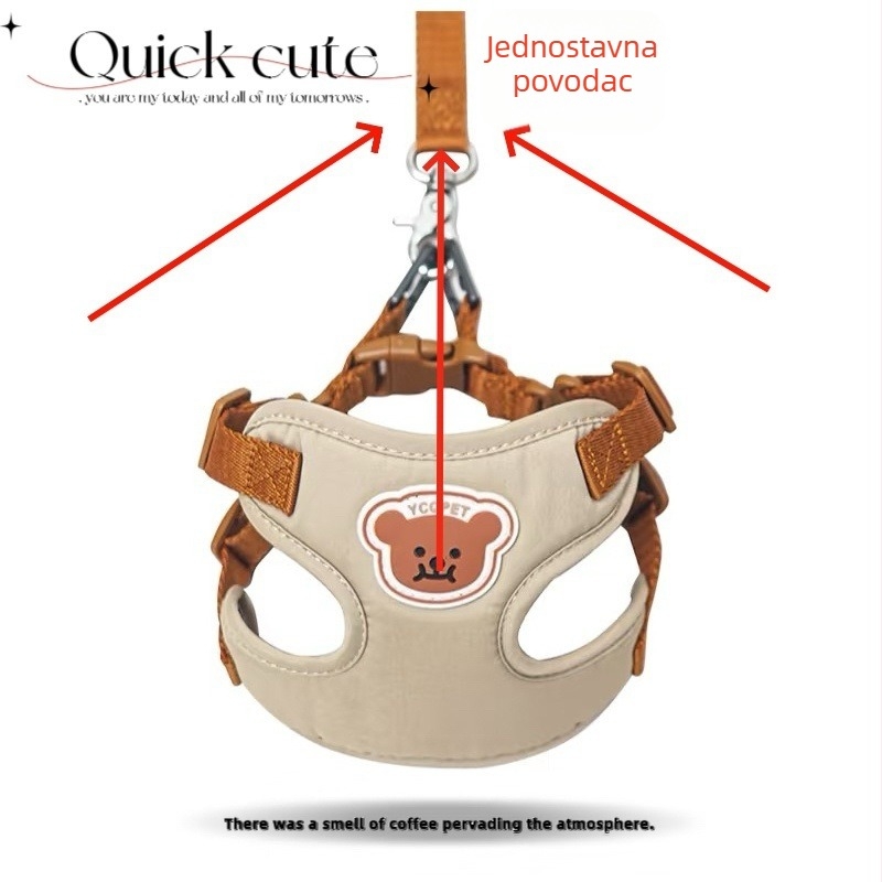 Postroj za mačke QUICK CUTE, podesivi poliester (Poliester • QUICK CUTE • Podesiv • Za mačke)
