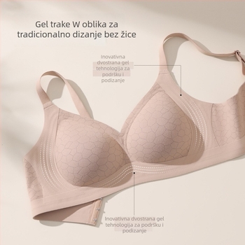Bešivni grudnjak od najlona, 3/4 košarica, podizanje, čvrste dvostruke naramenice