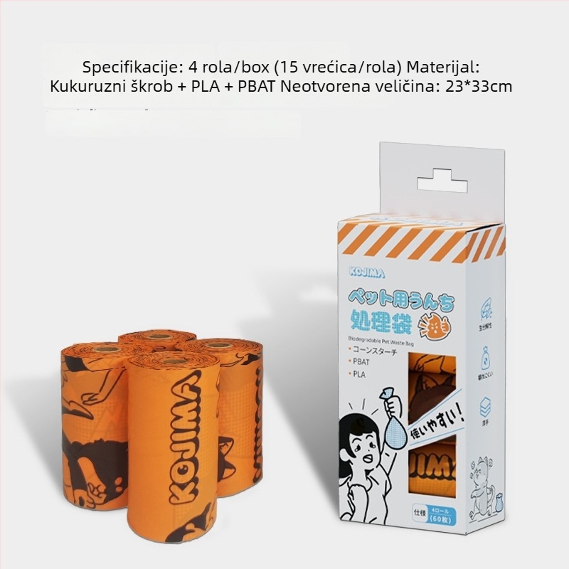 Kojima vrećice za pseći izmet – debele i izdržljive, biološki razgradive, ekološke, prenosne