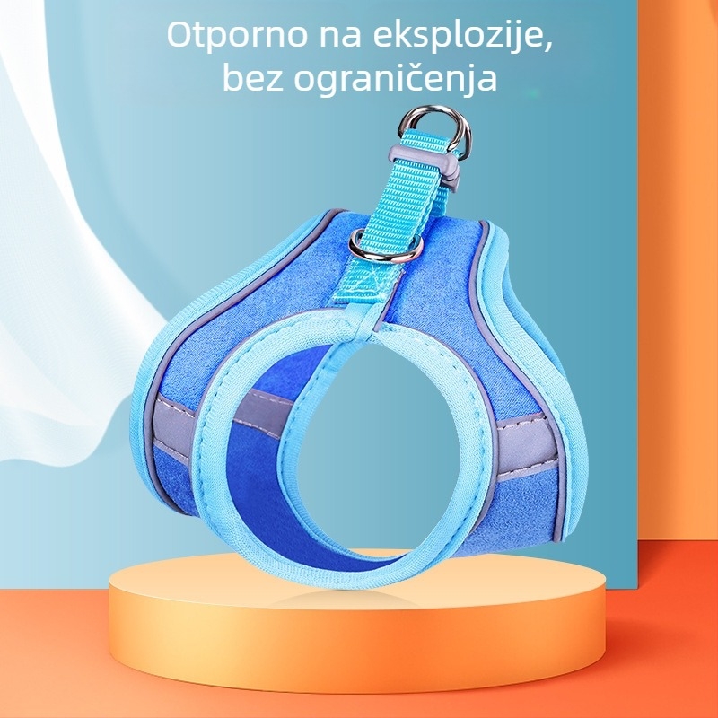 Velur reflektirajući prsluk-stil za mačke i šetnju psa – vodilica