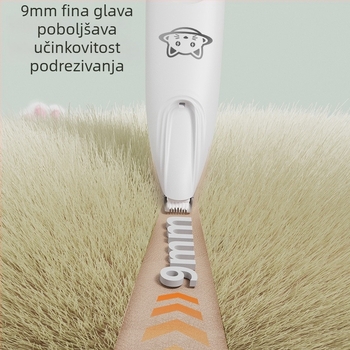 Potpuno vodootporan alat za šišanje dlake kućnih ljubimaca, bežično napajani električni trimmer za mačke i pse, alat za njegovanje šapa