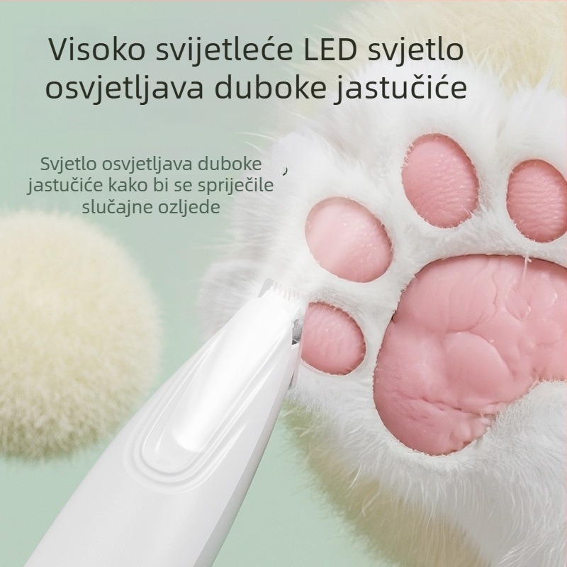Potpuno vodootporan alat za šišanje dlake kućnih ljubimaca, bežično napajani električni trimmer za mačke i pse, alat za njegovanje šapa