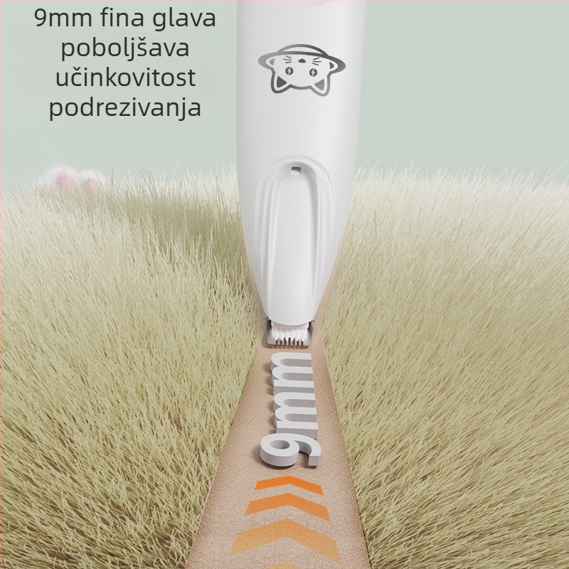 Potpuno vodootporan alat za šišanje dlake kućnih ljubimaca, bežično napajani električni trimmer za mačke i pse, alat za njegovanje šapa