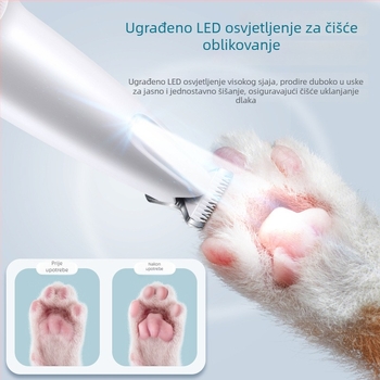LED osvijetljeni grooming uređaj za kućne ljubimce – 2u1 podrezivanje i piljenje noktiju, ABS kućište, brend South Wave Cat