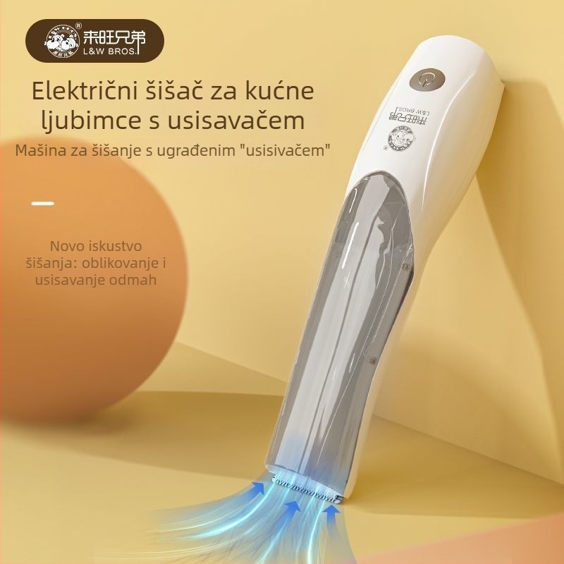 Električni kliper za pse Braid Night Pet — usisava dlaku, profesionalne kvalitete, 3 brzine podesive