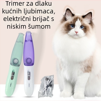 Električni trimer za šape kućnih ljubimaca - punjiv, s integriranim usisivačem, niska buka, za mačke i pse