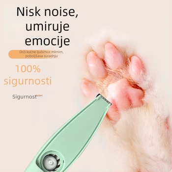 Električni trimer za šape kućnih ljubimaca - punjiv, s integriranim usisivačem, niska buka, za mačke i pse