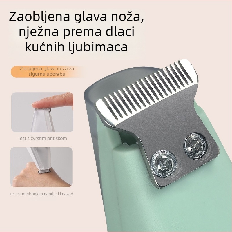 Električni trimer za šape kućnih ljubimaca - punjiv, s integriranim usisivačem, niska buka, za mačke i pse