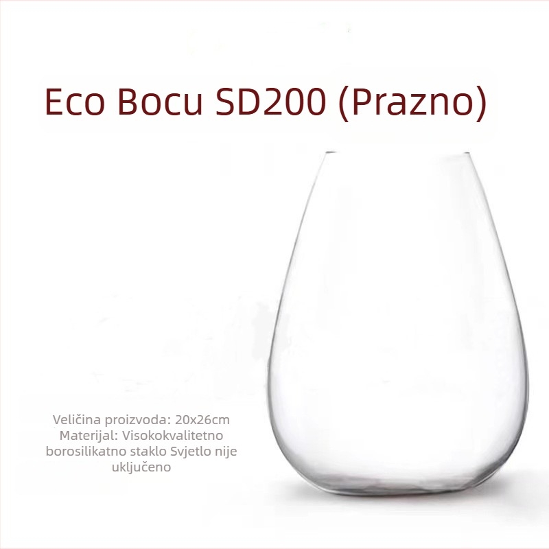 Staklena bočica s mikropejzažom i mahom — desktop ukras, kartonsko pakiranje, pogodno za darivanje