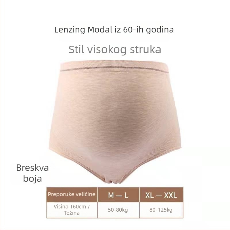 Trudničko donje rublje s visokim strukom, modalna tkanina, pamukova podstava, antibakterijsko