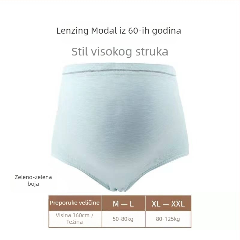 Trudničko donje rublje s visokim strukom, modalna tkanina, pamukova podstava, antibakterijsko