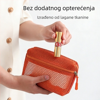 Kozmetička torbica od najlona i mreže, kubni oblik, model dj-211, višenamjenska, za putovanja