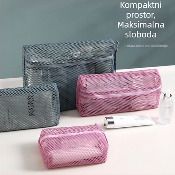 Torba za kozmetiku za pohranjivanje - prozirna mreža, kubična (Poliester; Višenamjenski; Putovanja; Pohrana u kupaonici)