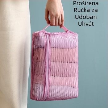 Torba za kozmetiku za pohranjivanje - prozirna mreža, kubična (Poliester; Višenamjenski; Putovanja; Pohrana u kupaonici)