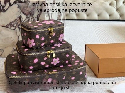 Kožna torbica za kozmetiku, prijenosna, stil laganog luksuza, model 456, za dnevnu kozmetiku