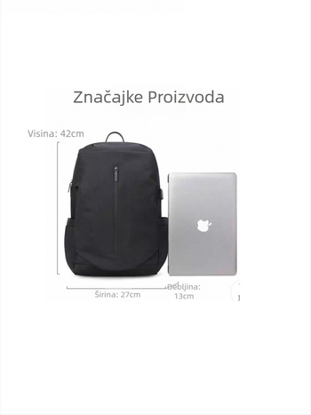 Ruksak za prijenosno računalo, unisex, poliesterski, vodootporan, gradski minimalistički stil, zapremina 20–35 L, za 16-inčni prijenosnik, za slobodno vrijeme i putovanja