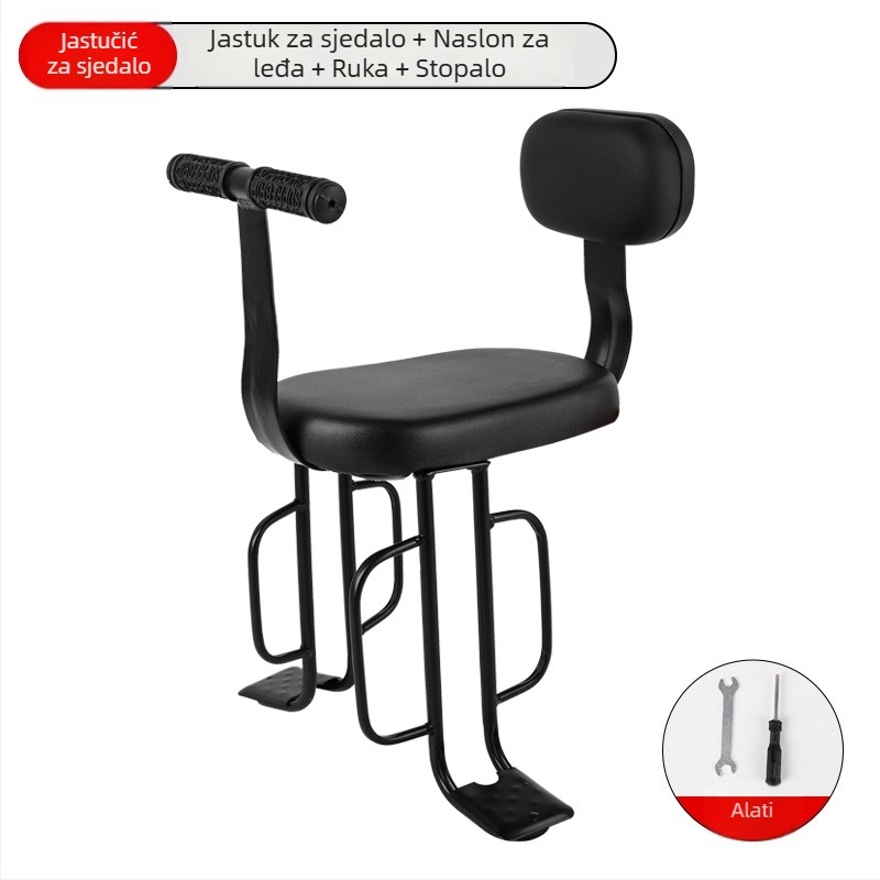 Sjedalo za bicikl - stražnje dječje sjedalo, čelik, model 019, Kai bu
