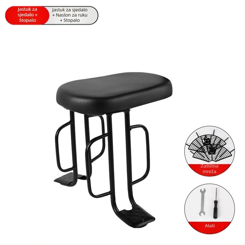 Sjedalo za bicikl - stražnje dječje sjedalo, čelik, model 019, Kai bu