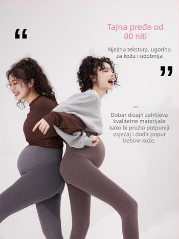 Trudničke hulahopke s flis unutarnjom postavom, velike veličine, udobne i tople, debele za jesen i zimu.