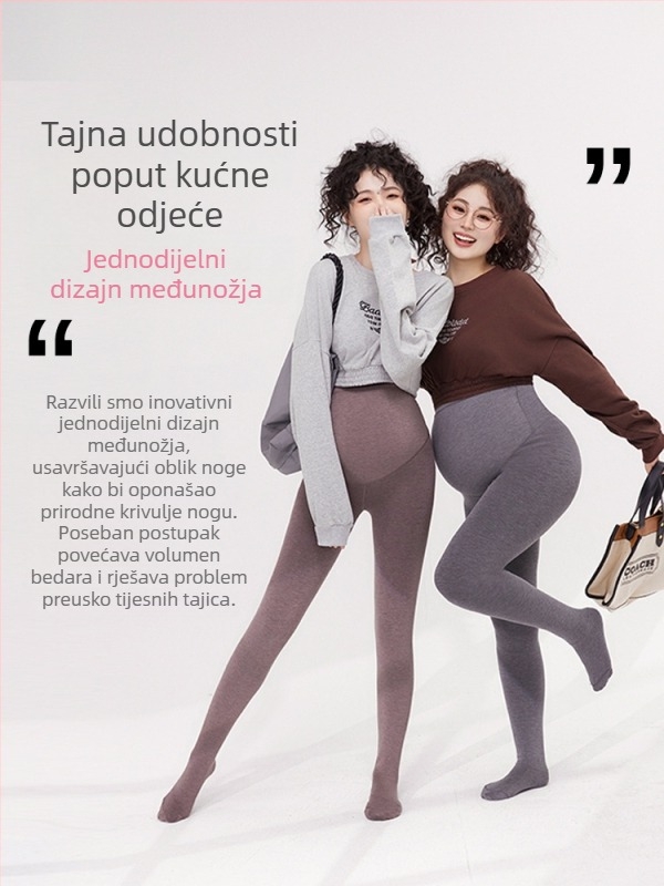 Trudničke hulahopke s flis unutarnjom postavom, velike veličine, udobne i tople, debele za jesen i zimu.
