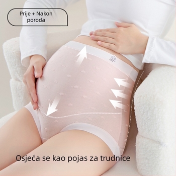 Modal donje rublje za trudnoću s visokim strukom, antibakterijsko, prozračno, podstava od pamuka