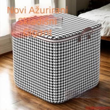 Torba za ćebe od netkanog materijala, uzorak haunštout, kubičnog oblika, velika kapaciteta, sklopiva za preseljenje