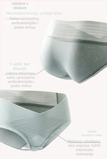 Trudničke kratke gaćice, 95% pamuk, niski struk, prepona 100% pamuk, gustoća tkanine 40