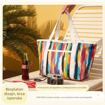Plaža torba – stil ručne i preko ramena, poliester, višenamjenska, model 112202, za putovanja