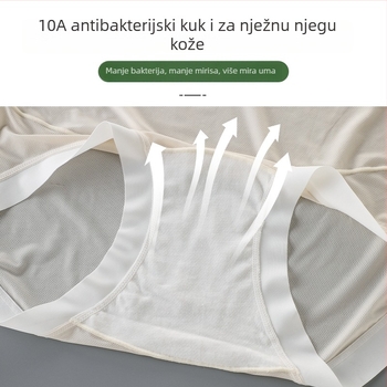 Donje rublje za trudnice s visokim strukom, antibakterijsko, podrška trbuhu, led-svilena tkanina, bezšivno (Glavna tkanina: najlon; Podstava: pamuk; Prozračnost; Brzo sušenje)