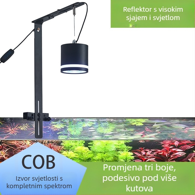 LED osvjetljenje za akvarij s zakrivljenim klipom cijevi, 10W, aluminijska legura, 600 g, podrijetlo Zhongshan