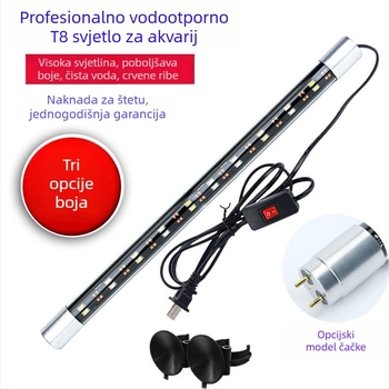 Vodootporna akvarijska lampa za podvodno osvjetljenje, visoka svjetlina za ukrasne ribe i vodene biljke