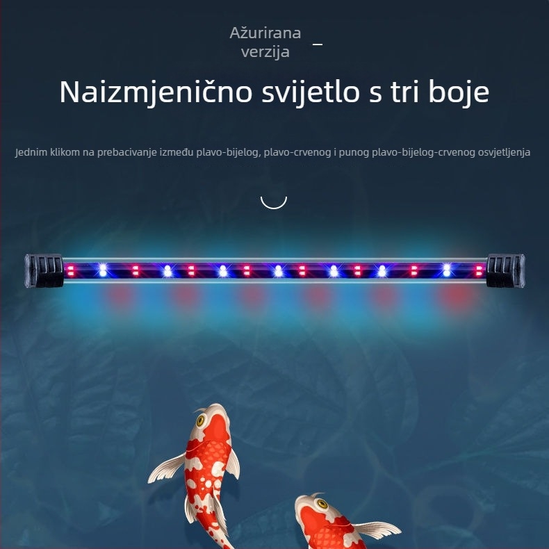LED vodootporna lampica za akvarij - RGB lampa s promjenom boja za ukrasni akvarij