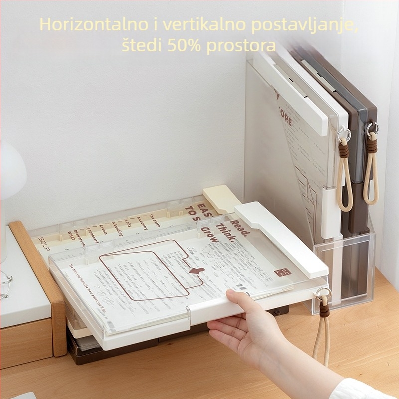 Prozirna A4 mapa s pločom za pisanje – plastična, višenamjenska za dokumente i testne radove