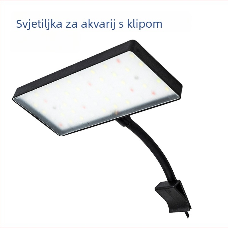 LED rasvjeta za akvarij s biljkama, klips LED svjetlo, 8W, regulirano, puni spektar